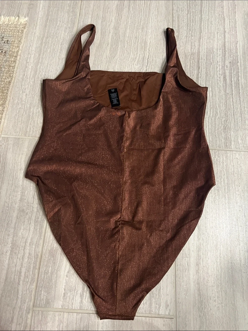 Brand New Nuuds Metallic Brown One-Piece Swimsuit